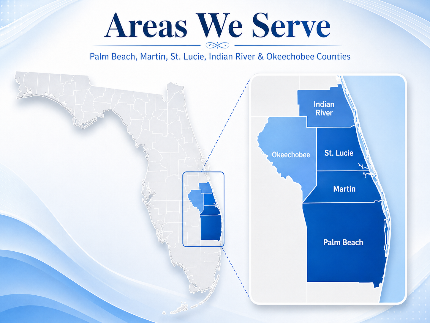 Intentional Hearts Homecare Service Area Map